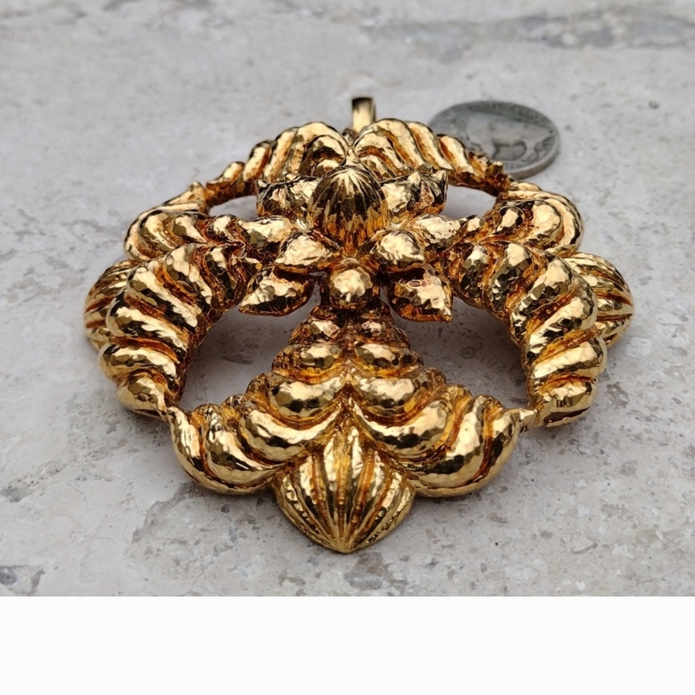 DAVID WEBB SOLID 18K Gold Pendant / Enhancer VINTAGE ESTATE